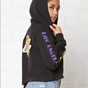 Super soft and warm cropped Los Angeles lakers